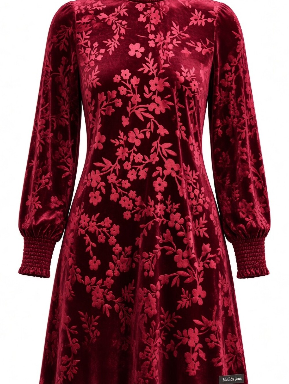 Matilda Jane Red Velvet Floral Dress Girls Size 8